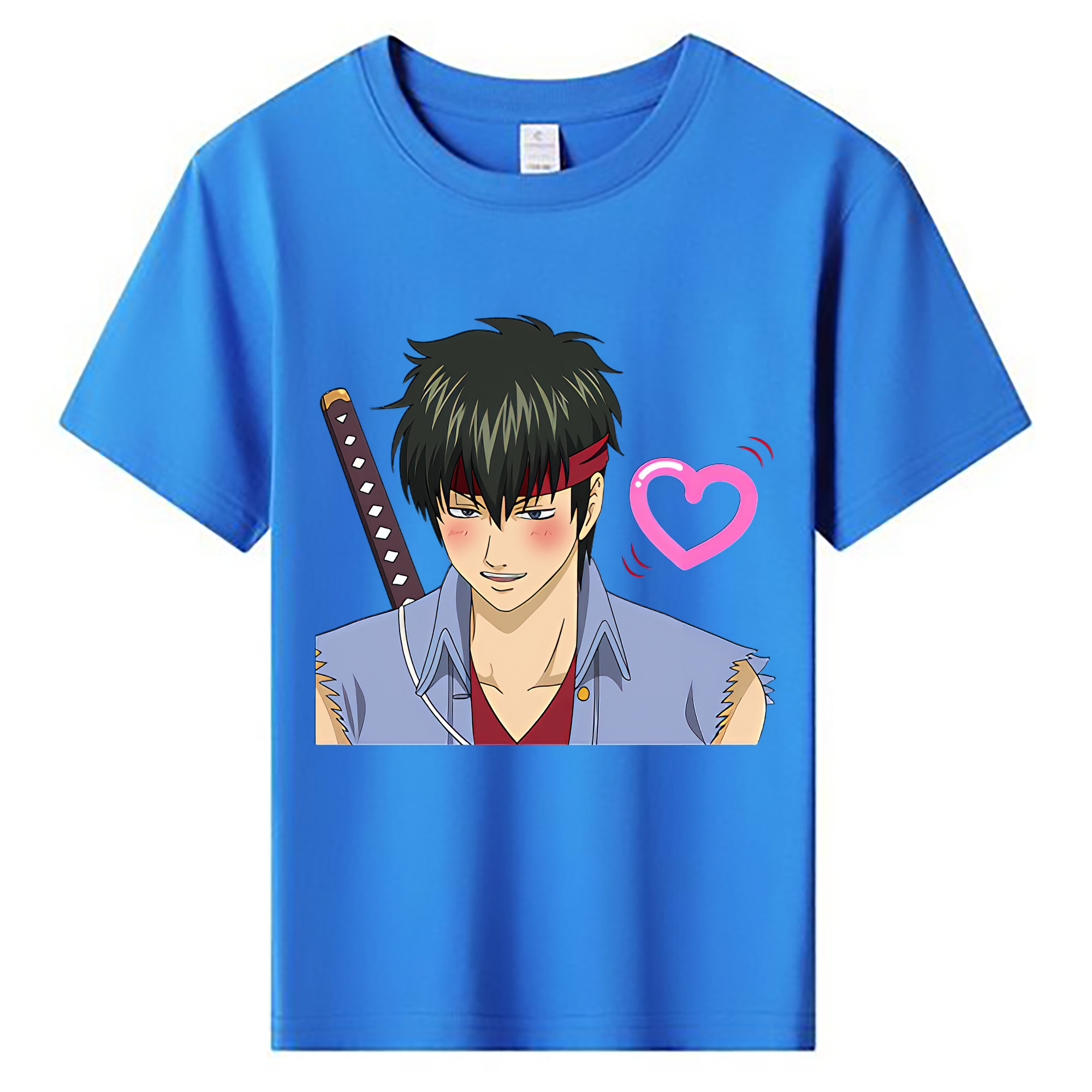 （画像用） ぎんたま 坂田銀時（さかたぎんとき） 神楽 志村新八（しむら しんぱち） GINTAMA Sakata Gintoki Kagura Shimura Shinpachi 綿100％キッズTシャツ（フロントプリント）